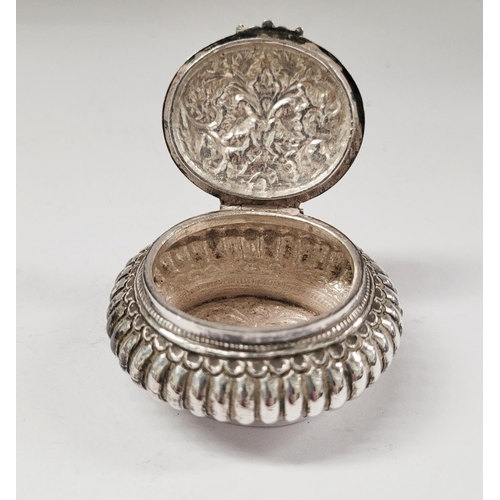 118 - TWO VERY FINE LATE 19TH CENTURY INDIAN SILVER ITEMS; (i) A beautifully crafted & decorated silver na... 