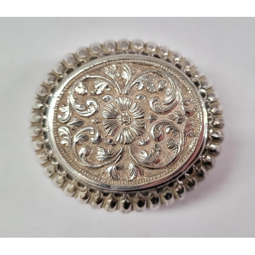 118 - TWO VERY FINE LATE 19TH CENTURY INDIAN SILVER ITEMS; (i) A beautifully crafted & decorated silver na... 