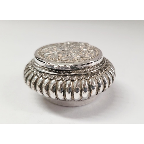 118 - TWO VERY FINE LATE 19TH CENTURY INDIAN SILVER ITEMS; (i) A beautifully crafted & decorated silver na... 