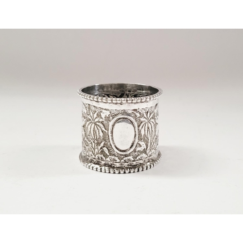 118 - TWO VERY FINE LATE 19TH CENTURY INDIAN SILVER ITEMS; (i) A beautifully crafted & decorated silver na... 