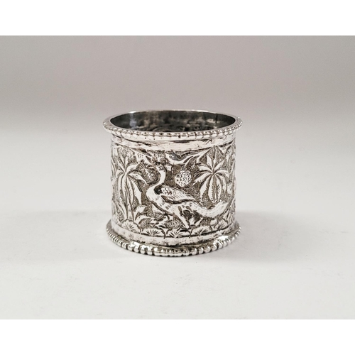 118 - TWO VERY FINE LATE 19TH CENTURY INDIAN SILVER ITEMS; (i) A beautifully crafted & decorated silver na... 