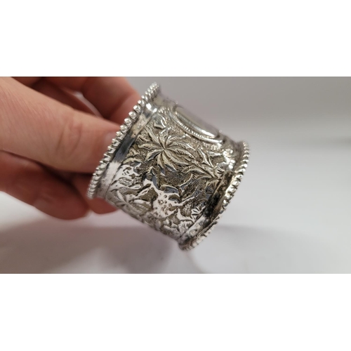 118 - TWO VERY FINE LATE 19TH CENTURY INDIAN SILVER ITEMS; (i) A beautifully crafted & decorated silver na... 