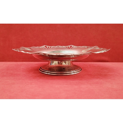 135 - AN A1 EGAN OF CORK SILVER DISH, with art nouveau style pierced edge design, 21cm wide x 5cm tall, ma... 