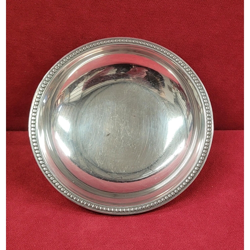 135 - AN A1 EGAN OF CORK SILVER DISH, with art nouveau style pierced edge design, 21cm wide x 5cm tall, ma... 