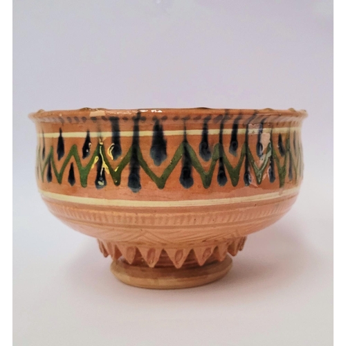 189 - A VERY GOOD MIXED POTTERY LOT; includes (i) a large handmade clay pottery bowl with colourful glazed... 