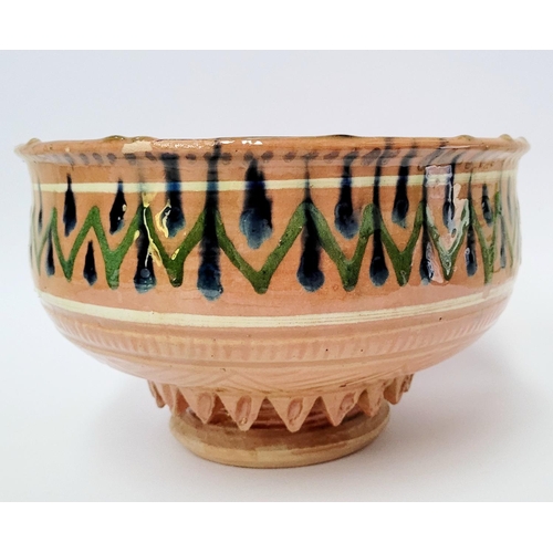 189 - A VERY GOOD MIXED POTTERY LOT; includes (i) a large handmade clay pottery bowl with colourful glazed... 