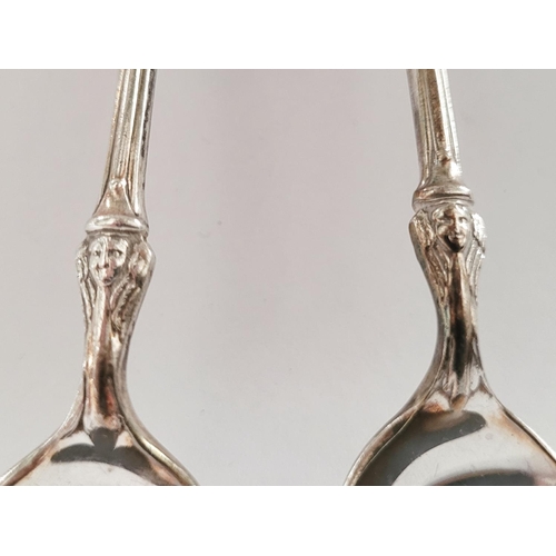 191 - A MIXED SILVER & SILVER PLATE LOT; Includes sugar tongs & tea spoons; two silver plated tongs – one ... 