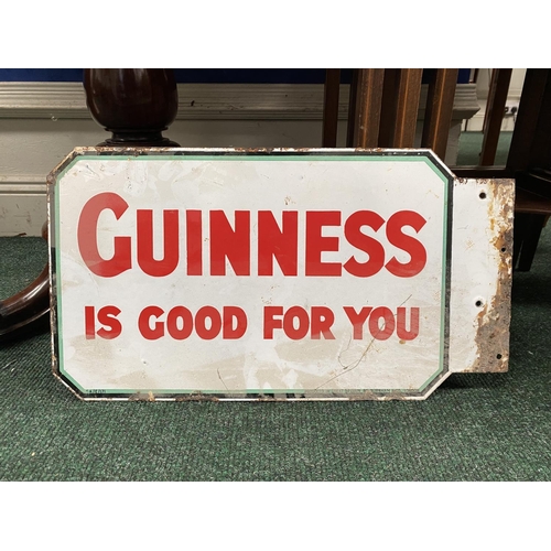 238 - A VINTAGE GUINNESS ENAMEL ADVERTISING SIGN, nice original sign reading ‘Guinness sold here’ to front... 