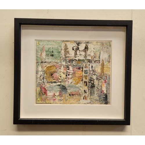 33 - JOHN KINGERLEE, (IRISH, 20TH CENTURY), OLD FRIENDS, mixed media on paper, signed with monogram lower... 