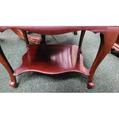 44 - AN EDWARDIAN MAHOGANY & SATINWOOD INLAID MUSIC CABINET, with 5 drop front drawers each with a swing ... 