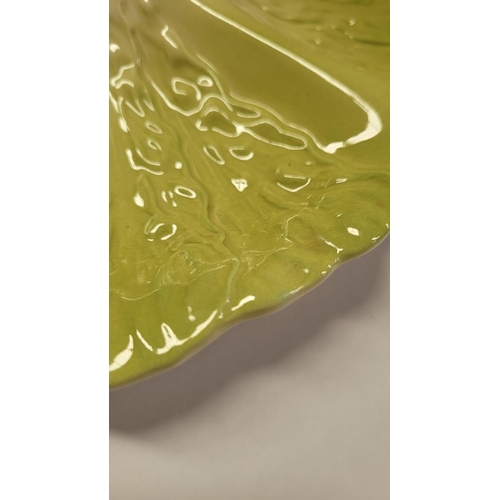 86 - A VINTAGE CARLTONWARE LOBSTER SEAFOOD SERVING PLATTER, with ombre green coloured leaf design to the ... 