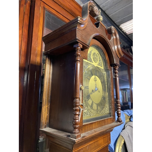 212 - AN EXCELLENT IRISH GEORGIAN LONGCASE CLOCK BY ATKINSON OF DUBLIN, the hood with swan neck pediment w... 