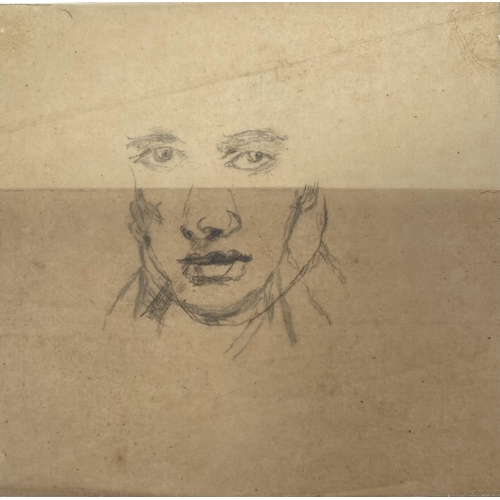 224 - SAMUEL PROUT (British, 1783–1852), “PORTRAIT OF A YOUNG MAN”, graphite sketch on fine tracing paper.... 