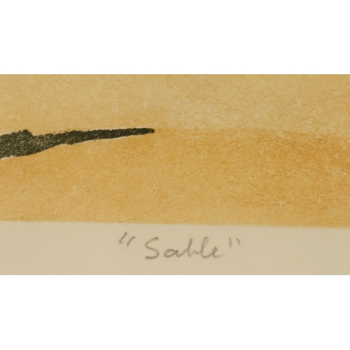 23 - GABY EDREI, (FRENCH 1936 - 2000), SABRE, Limited edition signed aquatint etching print. Inscribed ce... 