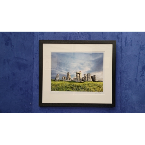 35 - CHRIS FRAZER SMITH, (B. 1963) POLE VAULTER, STONEHENGE, photographic print. Signed lower right, insc... 