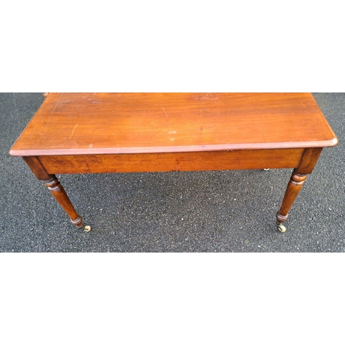 38 - A FINE VICTORIAN MAHOGANY SOFA TABLE / DESK, with rounded corners to the rectangular shaped top, a s... 