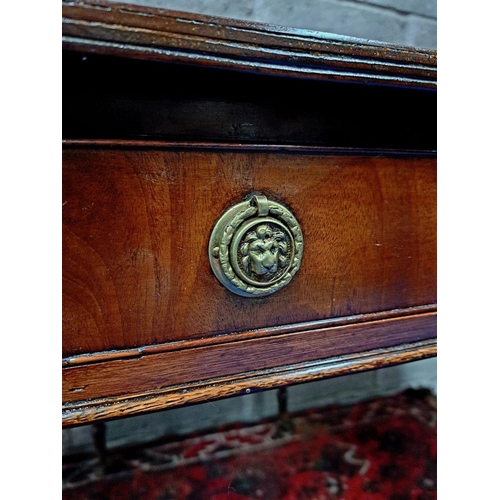 52 - A FINE REGENCY CROSS-BANDED PEMBROKE TABLE nicely finished with satinwood stringing and cross-banded... 