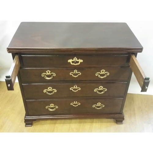 58 - AN IRISH MID-18TH CENTURY MAHOGANY ‘BACHELOR’S CHEST’, circa 1745, with fold over top that opens to ... 