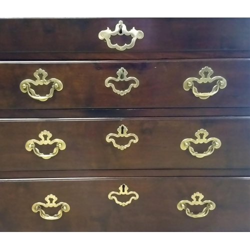 58 - AN IRISH MID-18TH CENTURY MAHOGANY ‘BACHELOR’S CHEST’, circa 1745, with fold over top that opens to ... 