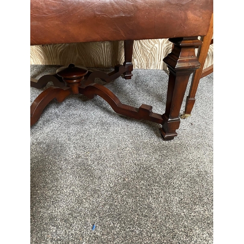 73 - A PAIR OF VERY GOOD QUALITY MAHOGANY ARM CHAIRS, with camel shaped backrests having curved carved ar... 