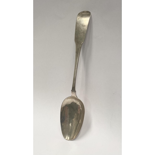 151 - A GEORGE III IRISH SILVER SERVING SPOON, Maker Samuel Green Cork, c.1814, Dimensions: 24cm long. Wei... 