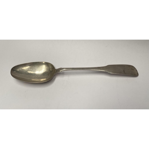 151 - A GEORGE III IRISH SILVER SERVING SPOON, Maker Samuel Green Cork, c.1814, Dimensions: 24cm long. Wei... 