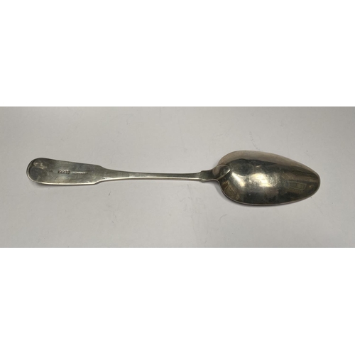 151 - A GEORGE III IRISH SILVER SERVING SPOON, Maker Samuel Green Cork, c.1814, Dimensions: 24cm long. Wei... 