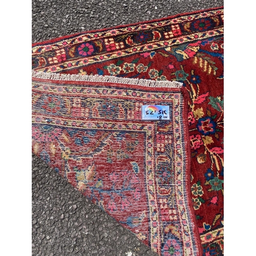 159 - A COLOURFUL QUALITY MODERN PERSIAN RUNNER RUG, hand knotted, dyed with vegetable dye, with floral mo... 