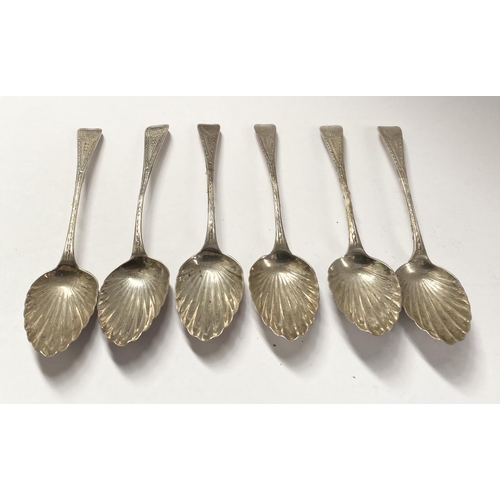 161 - A SET OF SIX WILLIAM IV IRISH SILVER TEASPOONS, Makers James Brady (x2), William Eaton (x2) & Jonath... 
