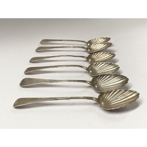 161 - A SET OF SIX WILLIAM IV IRISH SILVER TEASPOONS, Makers James Brady (x2), William Eaton (x2) & Jonath... 