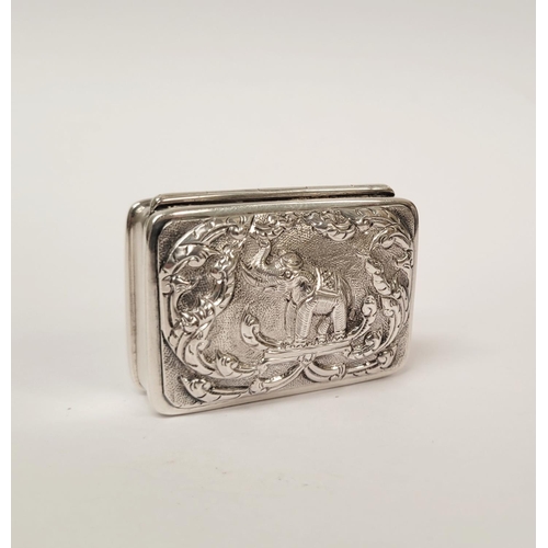 170 - A MIXED SILVER BOX / CASE LOT: includes; (i) A sterling silver pill box/trinket box with raised reli... 