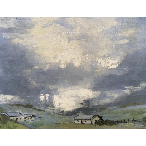 62 - MARTIN STONE (Irish, 20th Century), ‘SKY GARDEN LANDSCAPE’, oil on canvas, signed lower left, inscri... 