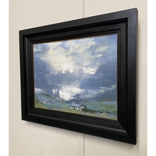 62 - MARTIN STONE (Irish, 20th Century), ‘SKY GARDEN LANDSCAPE’, oil on canvas, signed lower left, inscri... 