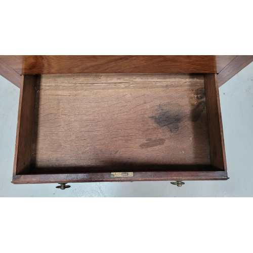 77 - A VERY GOOD QUALITY GENTLEMAN’S WASH STAND / LOCKER, to the top is a fold open compartment that rest... 