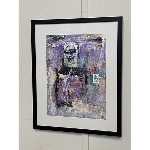 79 - JOHN KINGERLEE (Irish b.1936), ‘SRIK’ oil and mixed media on paper, signed with artist’s monogram an... 