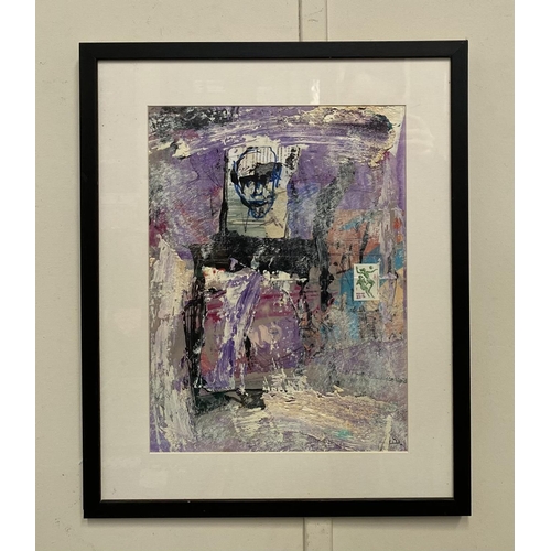 79 - JOHN KINGERLEE (Irish b.1936), ‘SRIK’ oil and mixed media on paper, signed with artist’s monogram an... 