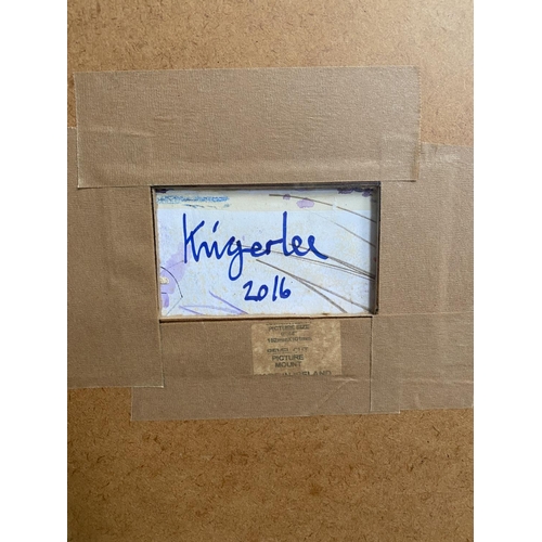 79 - JOHN KINGERLEE (Irish b.1936), ‘SRIK’ oil and mixed media on paper, signed with artist’s monogram an... 