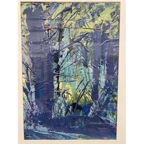 111 - MARTIN STONE, (IRISH, 20TH CENTURY), THE WOODS ARE DARK & DEEP, signed, dated & inscribed with title... 