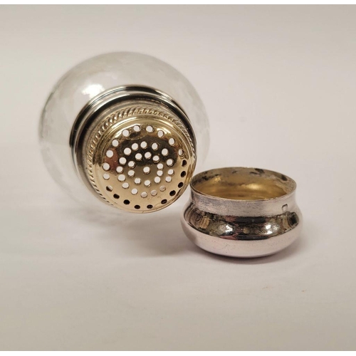 187 - A MIXED SILVER DRESSING TABLE LOT: includes; (i) A pair of silver topped clothes brushes, each 15cm ... 