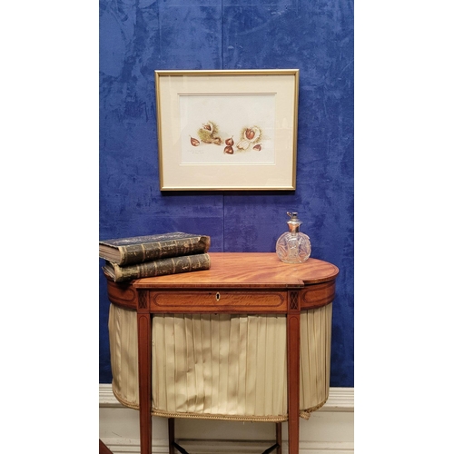 196 - DAPHNE HUGGARD, (IRISH, 20th CENTURY), CHESTNUTS, watercolour on paper, signed and dated lower left.... 