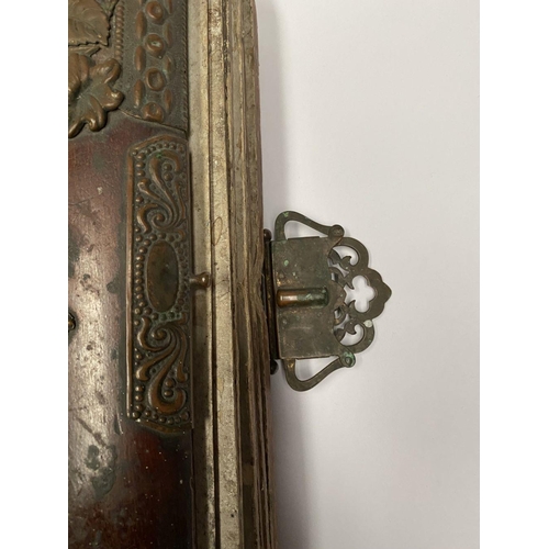 202 - A 19TH CENTURY LEATHER EMBOSSED PHOTO ALBUM, containing a variety of monochrome photographic portrai... 