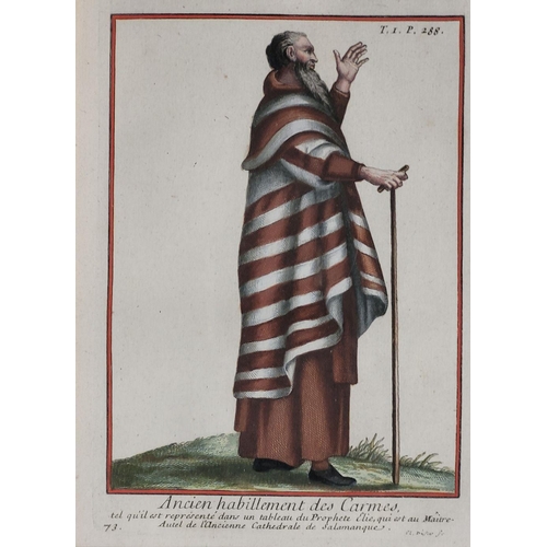 227 - A SET OF FOUR FRAMED COPPERPLATE HANDCOLOURED ILLUSTRATION PRINTS – FROM THE BOOK: ‘Histoire Des Ord... 