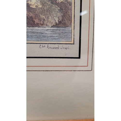 228 - A FRAMED PERSIAN SCHOOL HUNTING SCENE PAINTING, to the top of the page is a band of calligraphic scr... 