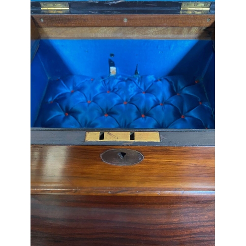 64 - A VERY GOOD QUALITY 19TH CENTURY WALNUT JEWELLERY BOX, this is a very good jewellery box, to the lid... 