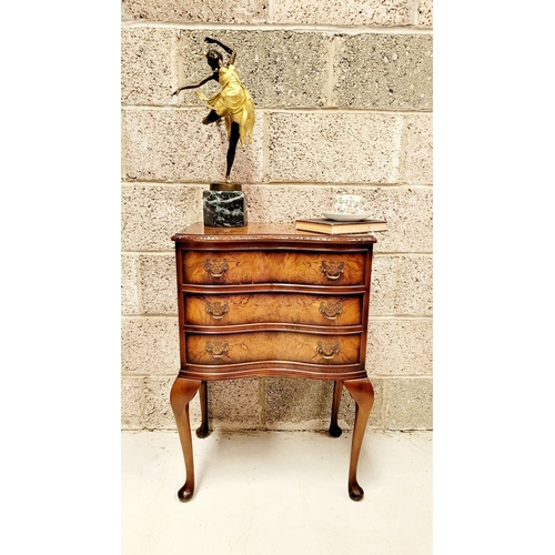 66 - AFTER BRUNO ZACH (UKRAINIAN, 1891-1945), DANCING FEMALE FIGURE, a beautiful bronze & gilt painted or... 