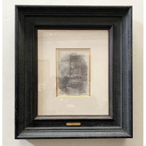 72 - JOHN BUTLER YEATS RHA (1839-1922), ‘ELIZABETH YEATS, pencil on paper, dimensions: 41.5cm x 47cm appr... 