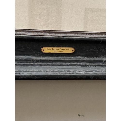 72 - JOHN BUTLER YEATS RHA (1839-1922), ‘ELIZABETH YEATS, pencil on paper, dimensions: 41.5cm x 47cm appr... 