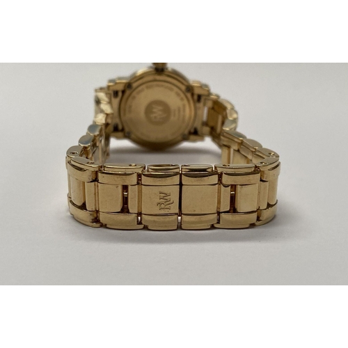 80 - A RAYMOND WEIL GENEVE SAXO LADIES 18K ELECTROPLATED QUARTZ WRISTWATCH, the face diameter is 27.5mm, ... 