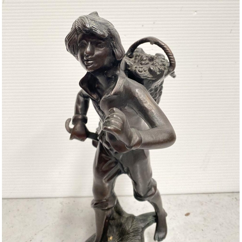 85 - AFTER LOUIS MOREAU (French, 1855-1919) & FRANÇOIS MOREAU (French, 1857-1930), ‘VENDANGUER’, bronze s... 