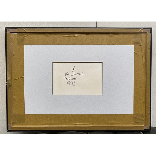 86 - JOHN KINGERLEE, (IRISH, B. 1936), LANDSCAPE – SKIB, mixed media on card, signed with artist’s monogr... 